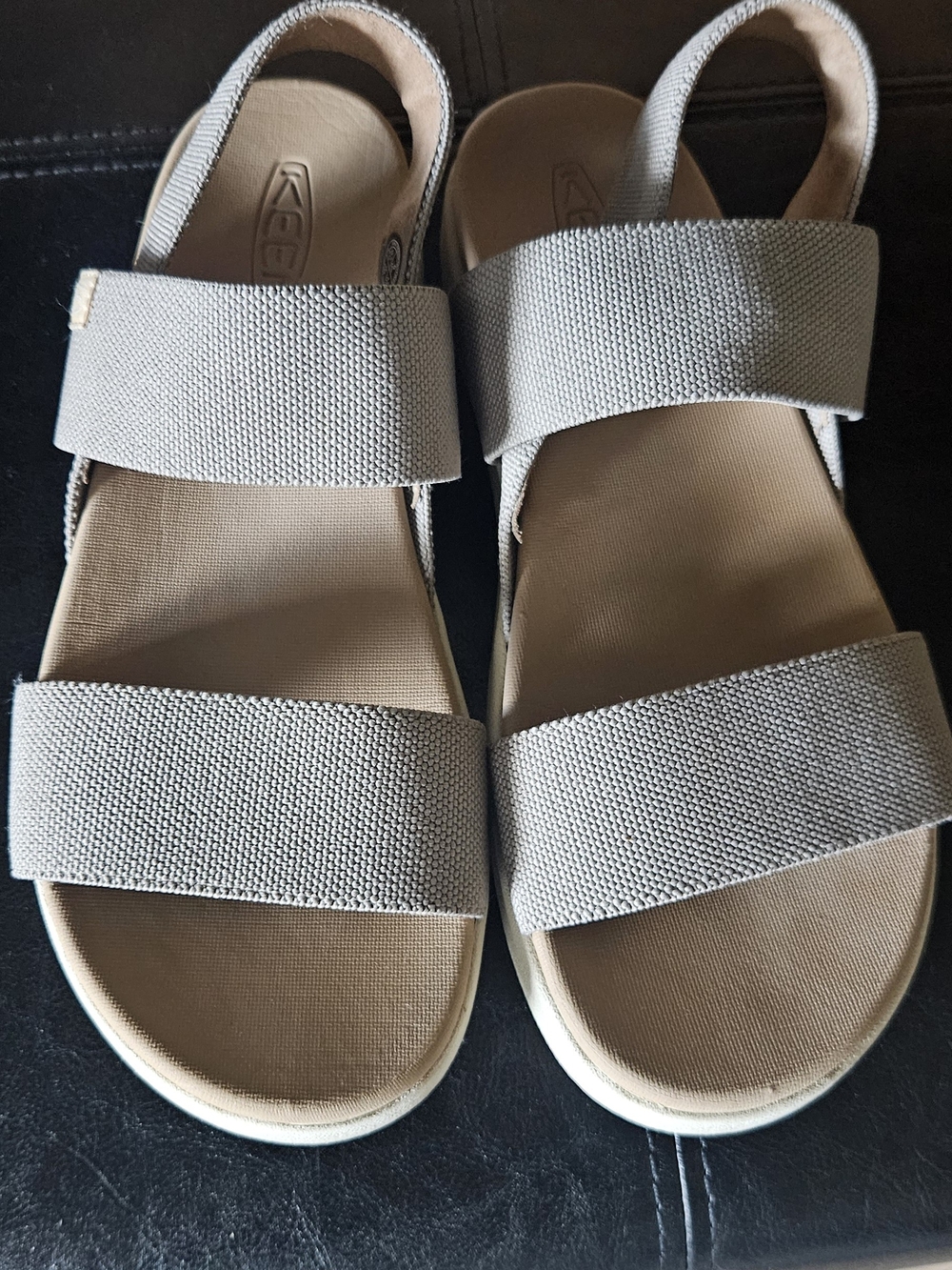 Keen Women's Taupe/Beige Fabric Strap Sandals